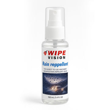 Wipe Vision Rain Repellant, 100ml, Pack of 1, Improves Visibility in the Rain, Ideal for Monsoon Season for Exterior Glass Surface Including Motorbike Helmets